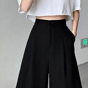 TEMU 여름 여성 얇은 솔리드 편안한 통기성 소재 부드럽고 루즈한 디자인의 유니크한 정장 반바지