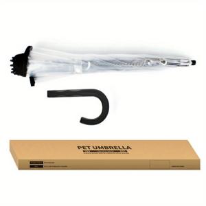 TEMU 투명 애완 동물 우산 개 가죽 끈 철 체인 개 비옷 애완 동물 용품과 작은 개 우산