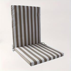 TEMU 1개 통합 하이백 의자 쿠션, 접이식 의자 쿠션, 안마당 하이백 의자, 사무실 좌석 줄무늬 패턴 패셔너블한 스트랩 디자인, 탄력적으로 고정된 견고하고 이동할 수 없는 쿠션, 거실 홈 장식용