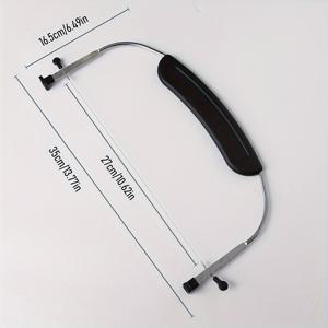 TEMU 1pc 주방 DIY 케이크 층 쌓기 도구 스케일과 함께, 스테인레스 스틸 케이크 평준화 도구, 치즈 절단 보드 와이어 슬라이서, 핸들이 있는 조절 가능한 케이크 슬라이서, 베이킹 용품 할로윈 크리스마스 파티 선물 크리스마스 장식