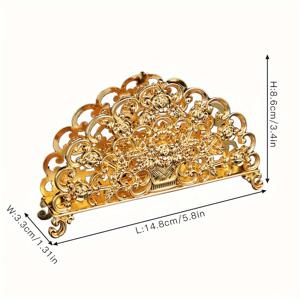 TEMU 빈티지 유럽 스타일 아연 합금 냅킨 홀더 - 식사 및 주방 장식용 빈티지 디자인