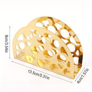 TEMU 1pc, 티슈 디스펜서, 공간이 뚫린 디자인 냅킨 홀더, 주방 카운터탑, 식탁, 테이블 장식, 홈 장식용 금속 냅킨 랙