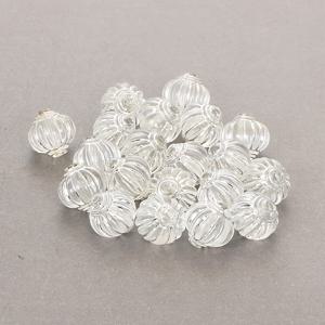 TEMU 20개 빈티지 효과 투명 클리어 실버 골드 악센트 아크릴 라운드 랜턴 독특한 디자인 스페이서 루즈 비즈 DIY 주얼리 만들기, 수제 공예 액세서리, 크리스마스 장식 액세서리