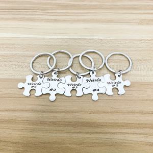 TEMU 5/6/7/8/9/10개/세트 새겨진 베스트 프렌드 키체인 - 스테인리스 스틸 퍼즐 디자인, 완벽한 졸업, 크리스마스 선물 BFF 친구 또는 가족 - 끝없는 우정의 진심 어린 토큰, 남녀 공용 선물, 연회, 파티, 생일 쥬얼리