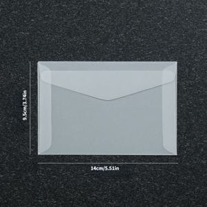 TEMU 20개입/롯트 황산염 종이 반투명 작은 카카 커버 보호 가방 방수 보석 작은 봉투 빈 반투명 봉투 초대장 엽서 유럽 선물 상자 메시지 카드 봉투