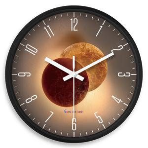 TEMU 8인치 북유럽 스타일의 우아한 유리 및 플라스틱 벽시계, 밝은 행성 디자인. 이 무소음 시계는 거실, 침실, 주방 또는 사무실을 장식하기에 완벽하며 친구를 위한 훌륭한 선물입니다. (배터리 미포함)