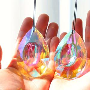 TEMU 빛나는 2pcs 50Mm 드래곤 아이 가든 선캐처 - 효과가 있는 대형 찢어진 드롭 프리즘 펜던트, 가정과 정원 창 벽 장식에 완벽합니다.