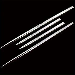 TEMU 4개 세트 튼튼한 전기 크롬 자동차 도어 방탄 스트립 - 안전성과 가시성을 향상시키는 스타일리시한 밝은 장식 스티커 - 모든 자동차와 호환되는 범용 사이드 스커트