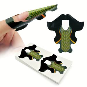 TEMU 100개 롱 스틸레토 네일 폼 - 접착 연장 팁으로 쉬운 DIY 프렌치 매니큐어, UV 젤 & 아크릴 네일, 홈에서 살롱 품질 결과