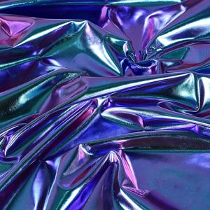 TEMU 반짝이는 스판덱스 원단 - 야드당 100% 스트레치 스판덱스 소재, 손세척만 가능, DIY 의상, 댄스웨어, 무대 및 사진 배경을 위한 무지개색 줄무늬 패턴 (1/3 야드 x 59