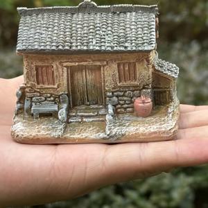 TEMU 미니 컨트리 코티지 조각상 - 요정 정원 장식품, 홈 스터디 책장 공예 컬렉션 오너먼트, 야외 봄/여름 가든 미니 랜드스케이프 화분 장식, 가을 부활절/어머니날/결혼 시즌 선물용