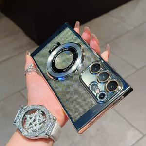 TEMU 삼성 갤럭시 S25 S24 S23 S22 울트라/S25 S24 S23 S22 플러스/S25 S24 S23 S22/S24 FE/노트20 울트라/노트20 호환 전기 도금 방열 케이스, 브라켓 및 렌즈 필름 포함, 남녀 공용 휴대폰 케이스|S22케이스