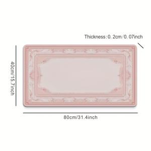 TEMU 고품질 고무로 제작된 대형 핑크 마우스 패드입니다. 미끄럼 방지 기능과 내구성이 뛰어난 디자인을 특징으로 합니다. 정밀 스티칭 처리된 가장자리와 고화질 프린트 패턴이 특징입니다. 이 직사각형 마우스 패드는 E-스포츠 게임에 적합합니다.