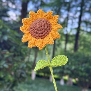 TEMU 1개/3개/6개 시뮬레이션 부케, 수제 크로셰 뜨개질 완성품, 발렌타인데이 졸업 시즌 어머니날 생일 파티 결혼식 홈 선물