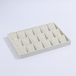 TEMU 18-Grid 폴리에스터 보석 디스플레이 트레이, 목걸이, 귀걸이, 팔찌를 위한 분리 가능한 다기능 펜던트 정리함, 소매, 가정, 전시, 크리스마스, 발렌타인데이, 캠퍼스 이벤트를 위한 다용도 보석 보관