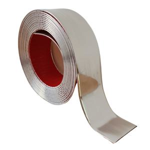 TEMU 196인치 X 1.96인치 실버색 자체 접착 장식 스트립 롤, 벽 트림 스트립 및 붙여넣기 몰딩 장식 프레임, 거울 금속 스트립 트림, 벽과 같은 다양한 표면에 자유롭게 자를 수 있어 크리스마스 선물에 이상적입니다