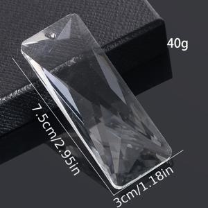 TEMU 75mm 선캐쳐 행잉 정밀 컷 유리 프리즘 펜던트, 무지개 제작용, 교체 부품, 정원 및 크리스마스 트리 장식