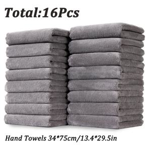 TEMU 16개 손수건 울트라-소프트 마이크로화이버 손수건 세트 - 13.4x29.5인치, 스포츠, 피트니스, 목욕에 적합한 초흡수성 & 편안함 - 다양한 단색