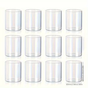 TEMU 8개/12개 미니 유리 티 캔들 홀더, 플로팅 캔들에 적합, 티 라이트 홀더, 발렌타인데이 야외 결혼식, 축제 파티 테이블 장식, 가족 모임, 할로윈 장식 테이블 캔들 홀더에 완벽