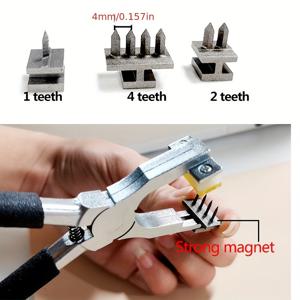 TEMU 가죽공예 스티칭 홀 펀치 세트 - 무소음 로마스 핸드 플라이어, 다용도 인조 가죽 바늘, 왁스 스레드, 벨트, 스트랩, 안장, 신발용 메탈 프롱 펀치 도구, DIY 인조 가죽 프로젝트, 공예 홀 펀처|정밀 핸드 툴|내구성 있는 스틸 구조, 인조 가죽 작업 도구