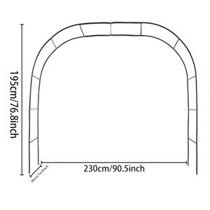 TEMU 1개 금속 정원 아치 - 튼튼한 금속 구조, 우아한 아치형 디자인 웨딩, 파티, 정원 장식용 - 쉬운 조립 야외 식물 트렐리스, 패티오, 뒷마당 장식 - 가볍고 내구성 있는 금속 정원 장식품, 파티 장식, 등반식물 프레임, 결혼식 장식