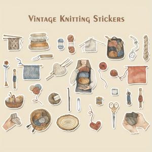 TEMU 1세트 스티커/니트/재봉/레트로/다이어리 플래너 스티커