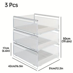 TEMU 3개 스택형 와이어 메탈 프레임 옷장 정리함, 접이식 및 쌓을 수 있는 옷 보관 바구니 포함, 기숙사 사용에 적합.