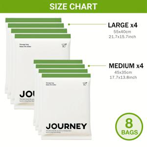 TEMU 2/4/6/8pcs 손으로 말린 압축 여행 가방 - 공간 절약형 수하물 및 크루즈 가방, 세 가지 크기 제공, 진공 펌프 필요 없음, 여행용 휴대용