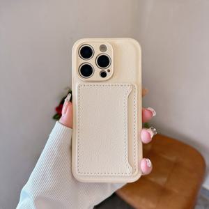 TEMU 아이폰 11 12 13 Pro Max Plus용 심플 단색 사이드 인 카드 홀더 휴대폰 케이스, 낙하 방지 완벽 보호 소프트 쉘, 카드 홀더 포함 휴대폰 케이스, 갤럭시 폰케이스, 갤럭시 케이스