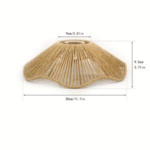 TEMU 현대적인 손으로 짠 종이 로프 우산 펜던트 라이트 쉐이드 - 블랙 & 옐로우 옵션, 사무실이나 집을 위한 우아한 장식 조명기구, 창의적인 실내 조명 디자인, 분위기 있는 조명 | 현대적 펜던트 라이트 | 예술적인 디자인