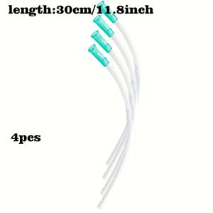 TEMU 액체 측정용 4팩 깔때기 호스 - 물주기, 리필링, 필터링, 애완동물 사료 급여, 의학 학생용 오일 또는 글루 어플리케이션 연장 도구