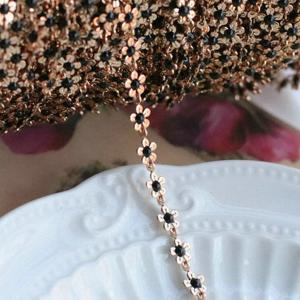 TEMU 작은 데이지 구리 체인 엠보싱 구리 링크 DIY 목걸이 팔찌 액세서리