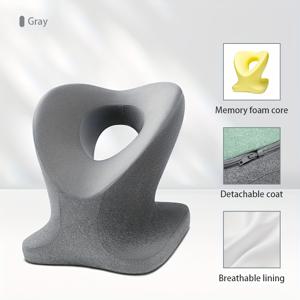 TEMU 수면용으로 설계된 인체공학적 목 베개. 안아는 베개 역할을 하며 경추 지지 기능을 제공합니다. 베갯잇은 세탁기에서 세탁할 수 있어 사무직 근로자 및 앉아 자는 학생에게 이상적입니다. 코어와 코팅이 특징입니다.