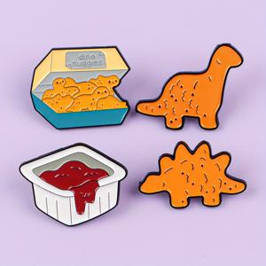 TEMU 4개 세트 공룡 귀여운 캐릭터 핀 - 배낭, 라펠 핀, 에나멜 핀, 브로치, 배지, 가방 장식, 친구 선물