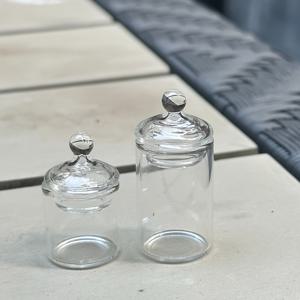 TEMU 2개 미니어처 유리 보관용기 뚜껑 포함 - 투명, 비식품 접촉, 인형의 집 장식, 건조 꽃 디스플레이, 미니어처 액세서리, 미니어처 액세서리|장식용 항아리|유리 구조, 미니어처 가구, 미니어처 인형의 집 액세서리, 미니어처 아이템, 미니 장난감, 인형의 집 액세서리, 인형의 집 액세서리, 인형의 집 가구