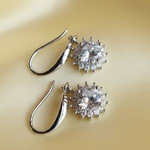 TEMU 모이사나이트 선플라워 귀걸이 여성용, 패셔너블 여름 주얼리, 드레스 매치, 어머니날, 프로포즈, 약혼, 결혼식, 기념일, 생일 선물에 완벽