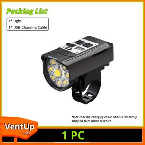 TEMU 1/2개 초고휘도 9 LED 자전거 헤드라이트, USB 충전식 자전거 조명, 스마트 센서 조광 및 배터리 디스플레이, 강력한 다기능 자전거 헤드라이트, 야간 라이딩 및 사이클링 애호가용