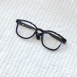 TEMU 펫 강아지 고양이 행복한 강아지 소형견 스타일리시 캐주얼 로맨틱 귀여운 사각테두리 안경 - 블랙