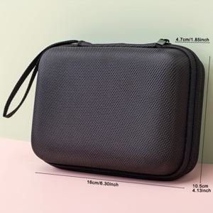 TEMU 휴대용 지퍼형 충격 방지 보관 가방 - 하드 드라이브 및 디지털 기기 여행용 전자 액세서리 정리함 | 블루투스 이어폰, 케이블 및 충전기용 컴팩트 테크 가젯 파우치 (내구성 있는 액세서리 보호 케이스)