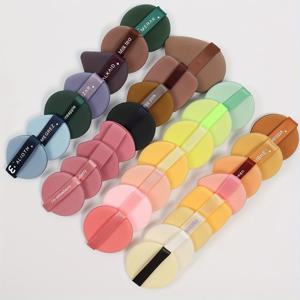 TEMU 12/22/32개 에어 쿠션 스펀지 파우더 퍼프 세트, 색상 및 모양은 랜덤으로 발송, 파운데이션, 크림 및 컨실러를 위한 다기능 메이크업 도구로 적합, 파우더 흡수 없음, 강력한 내구성, 물에 젖으면 더 커짐