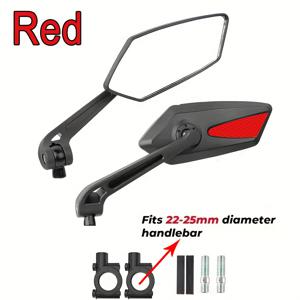 TEMU 스쿠터용 조절 및 회전식 백미러 - 3가지 색상(노란색/빨간색/흰색)으로 제공 - 전기 스쿠터, 자전거 및 클라이밍에 적합한 핸들바 미러로 선명한 시야 제공.