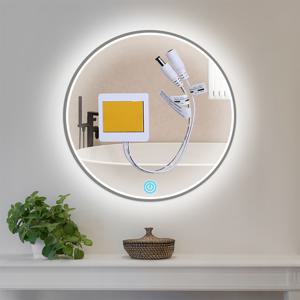 TEMU 미러 램프 터치 센서 디머 DC 12V LED 표시기 & 조광 터치 스위치, 욕실 화장대 미러 조명 조절용, 밝기 조절 가능