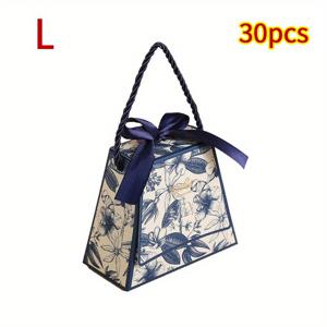 TEMU 30개 세트 우아한 꽃무늬 선물 상자 - 레드, 핑크, 블루, 베이지 - 결혼식, 생일, 파티 장식용 - 튼튼한 종이 제작 - 선물 포장 및 프레젠테이션에 완벽, 고급스러운 패키징, 장식 리본 액센트 포함