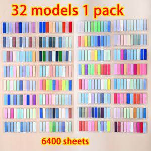 TEMU 6400개 32종 스타일, 플랫 헤드 레트로 컬러 인덱스 라벨 스티커 1장, 각 스타일별 색상, 총 200매 투명 방수 PET 스티커 - 학생용 학습기구, 교과서 마킹, 가정용 물품 식별 라벨, 사무실 파일 분류 스티커