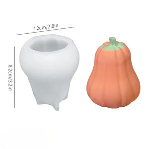 TEMU 배 모양 호박 실리콘 몰드 - 캔들, 비누, 레진 공예용 DIY 왁스, 석고, 폴리머 클레이 장식, 할로윈에 완벽한 긴 호박 캔들 몰드