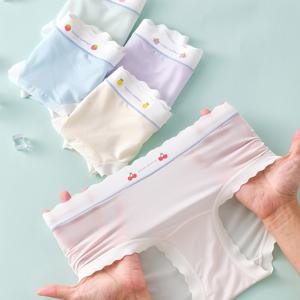 TEMU 5팩 여아 브리프 | 고탄력, 미드라이즈, 통기성, 경량, 심리스, 귀여운 만화 패턴, 캐주얼 야외복