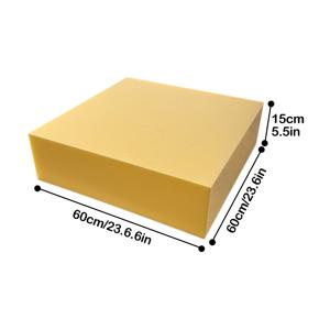 TEMU 두꺼운 고밀도 폼 패드, 소파 쿠션 및 의자 패드 교체에 적합, 실내 장식, 창문 패드, 등받이, 가구 패드, 휠체어 쿠션, 프로젝트용으로 높은 탄성 특징, 사각 노란색 및 얼룩 방지 기능.