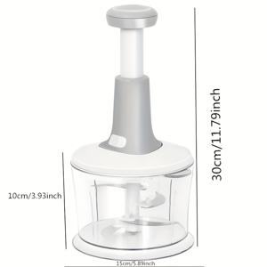 TEMU 1개 수동 푸드 프로세서 - 다용도 핸드헬드 블렌더, 고기, 야채, 마늘에 적합, 주방 청소 도구, 요리에 필수품, 현대적인 주방 도구, 튼튼한 디자인, 고기 다지기|마늘다지기|야채다지기