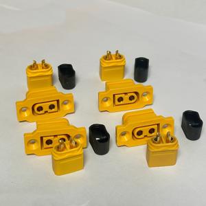 TEMU 2쌍 또는 4쌍 XT60E-FM & XT60H 헤비듀티 커넥터 - 노란색 하우징, EV/로봇공학/산업자동화용 스크류 터미널 블록 - 고전류 DC/AC 전원 플러그 호환, 신뢰성 있는 접촉 재질, 내구성 강한 연결부 디자인, 충전 액세서리