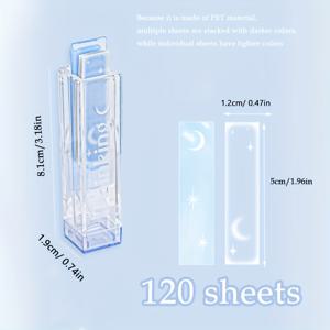 TEMU 120개 립글로스 스티키 노트 - 파스텔 핑크, 퍼플, 블루 투명 창 접착 라벨 푸시-풀 효과, 플래너, 정리함, 스크랩북, 선물 장식용 - 사무실, 학교, 개인 사용 - 귀여운 데스크 데코, 스크랩북 액세서리, 생동감 넘치는 컬러 그라데이션 텍스트 스티커